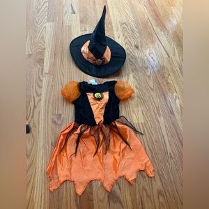 Orange and Black Witch Costume for Kids